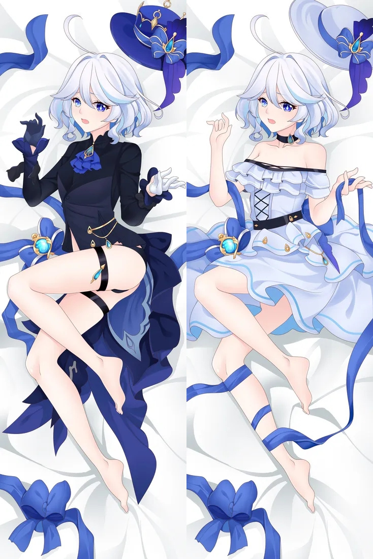 Genshin Impact Focalors Furina Anime Dakimakura Body Pillow Cover
