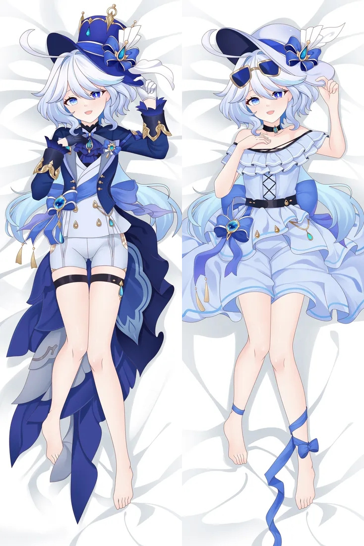 Genshin Impact Focalors Furina Anime Dakimakura Body Pillow Cover