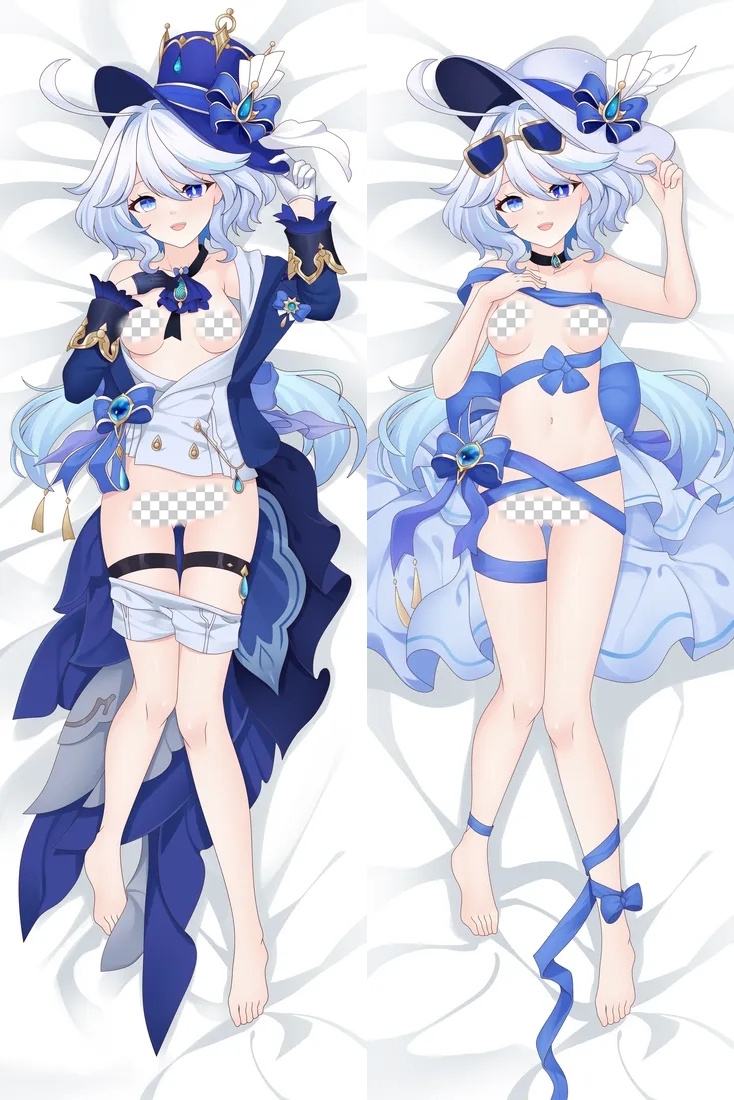 Genshin Impact Focalors Furina Anime Dakimakura Body Pillow Cover