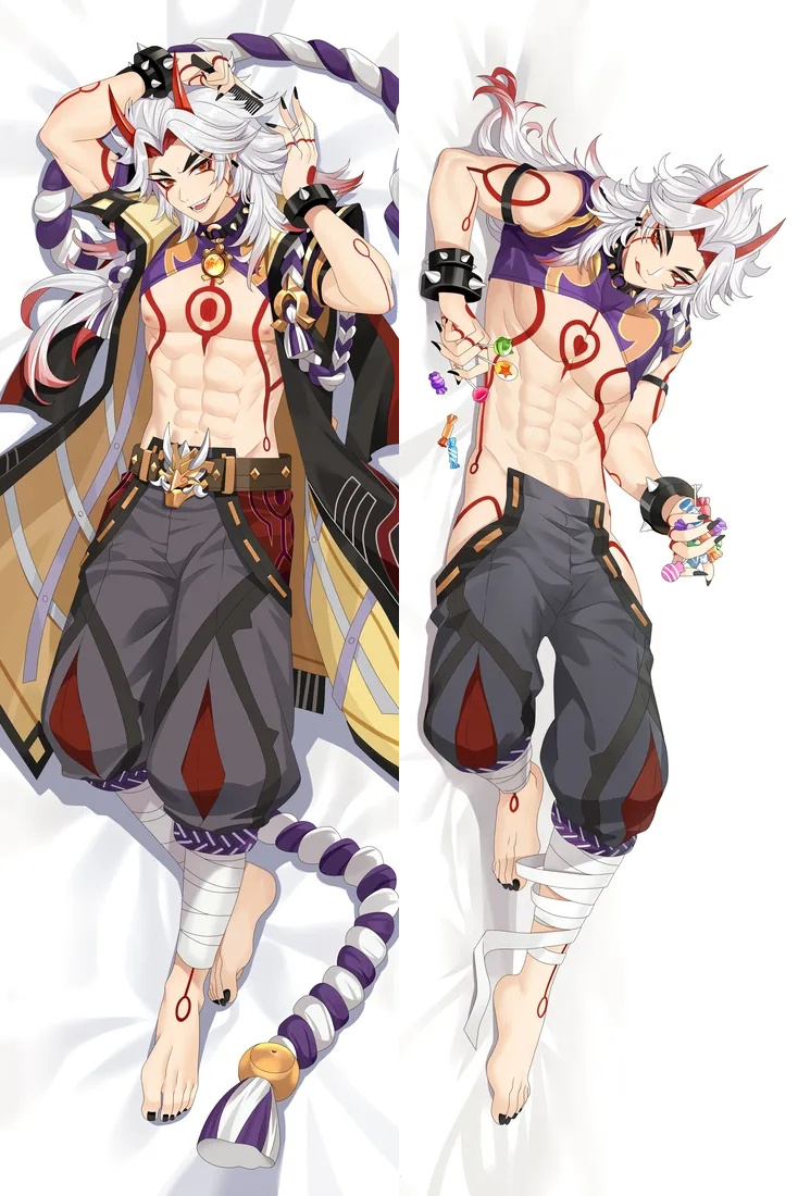 Genshin Impact Arataki Itto Anime Dakimakura Body Pillow Cover