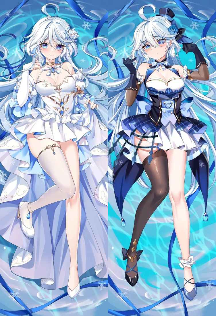 Genshin Impact Furina Focalors Anime Dakimakura Body Pillow Cover