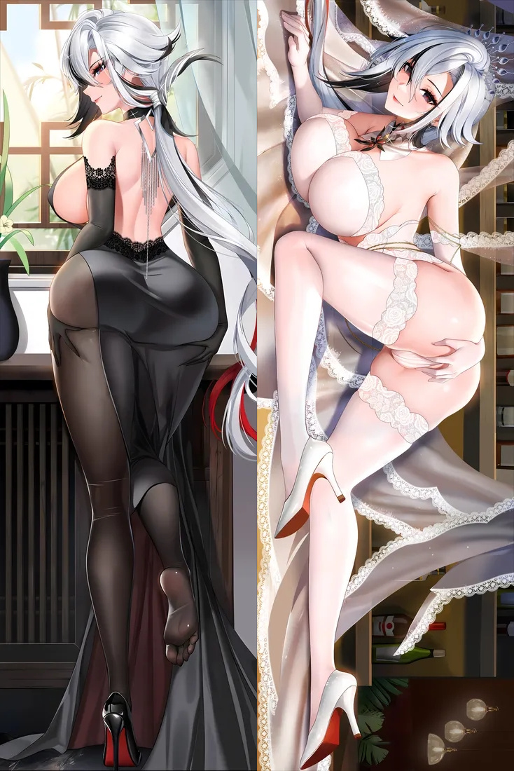Genshin Impact Arlecchino Anime Dakimakura Body Pillow Cover