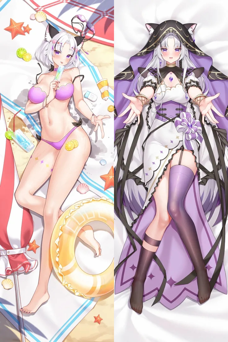 VTuber Feng Ling Tiantian Anime Dakimakura Body Pillow Cover