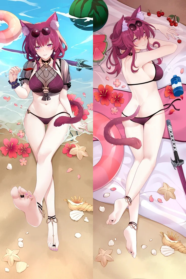 Honkai: Star Rail Kafka Swimsuit Nekomimi Anime Dakimakura Body Pillow Cover