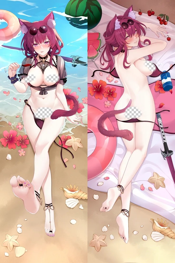 Honkai: Star Rail Kafka Swimsuit Nekomimi Anime Dakimakura Body Pillow Cover