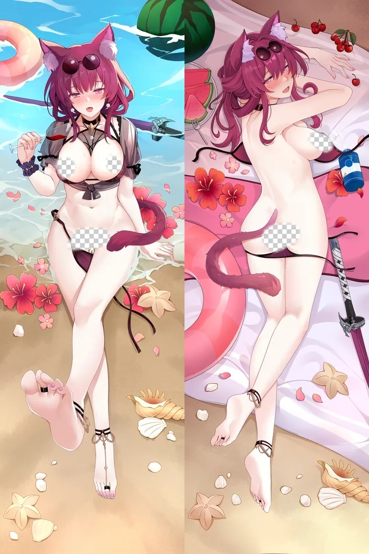 Honkai: Star Rail Kafka Swimsuit Nekomimi Anime Dakimakura Body Pillow Cover