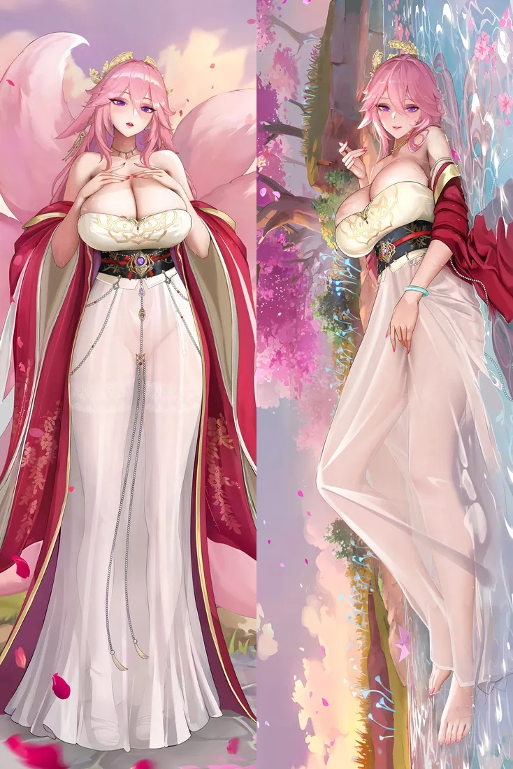 Genshin Impact Yae Miko Anime Dakimakura Body Pillow Cover
