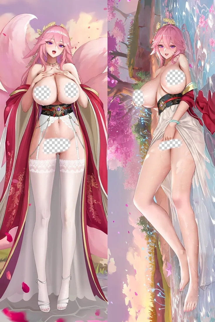 Genshin Impact Yae Miko Anime Dakimakura Body Pillow Cover