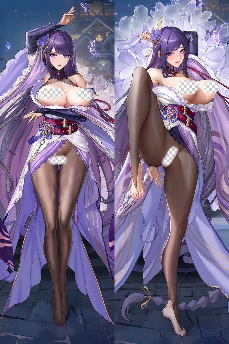Genshin Impact Raiden Shogun Anime Dakimakura Body Pillow Cover