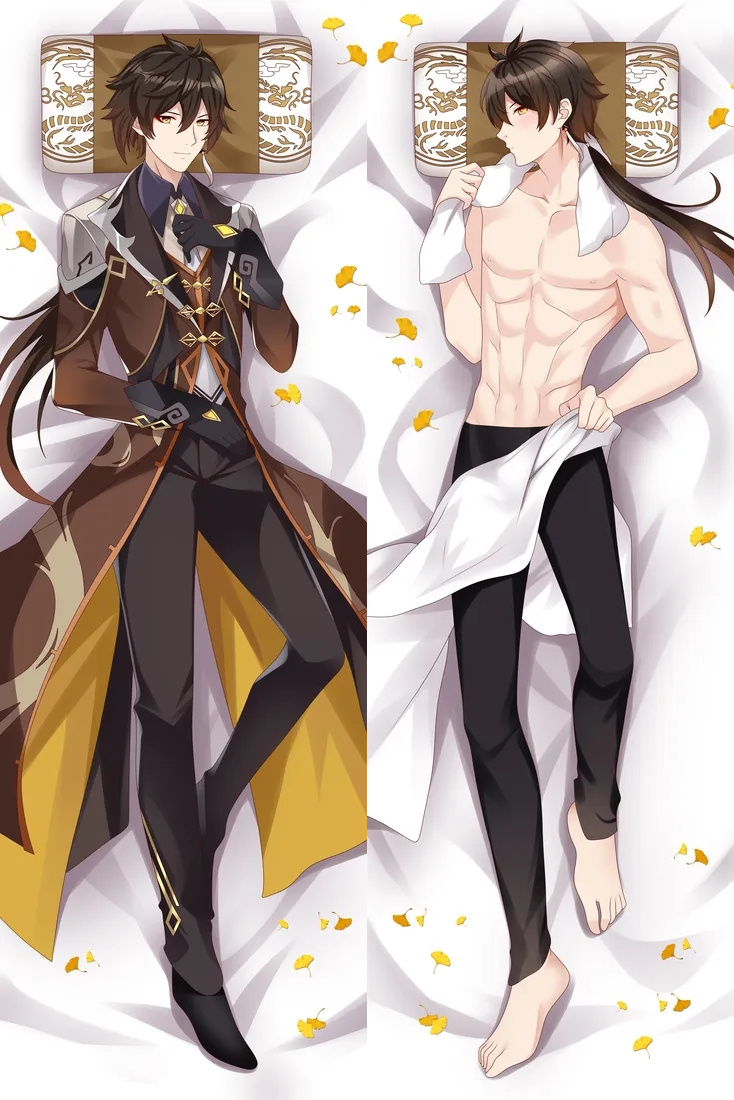 Genshin Impact Zhongli Anime Dakimakura Body Pillow Cover