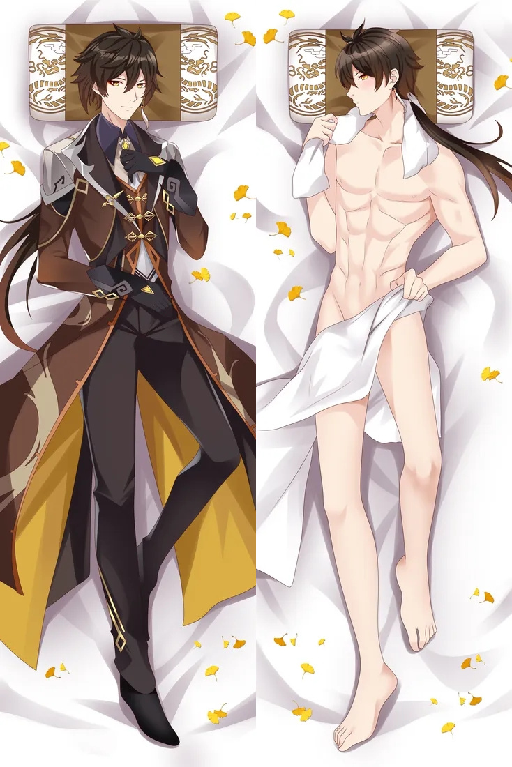 Genshin Impact Zhongli Anime Dakimakura Body Pillow Cover