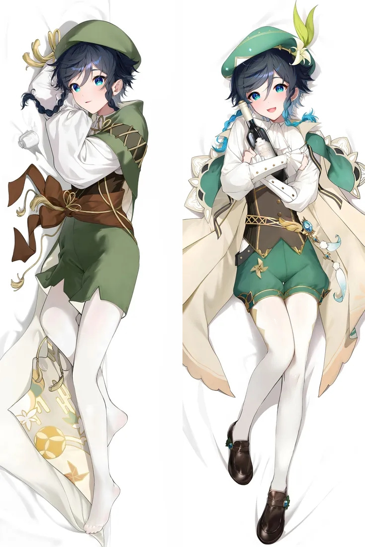 Genshin Impact Venti Anime Dakimakura Body Pillow Cover