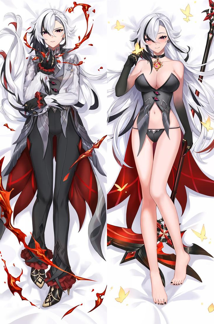 Genshin Impact Arlecchino Anime Dakimakura Body Pillow Cover
