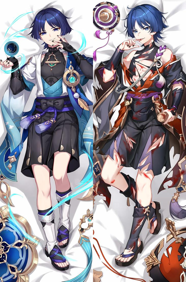 Genshin Impact Scaramouche Anime Dakimakura Body Pillow Cover