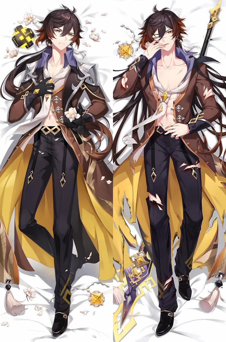 Genshin Impact Zhongli Anime Dakimakura Body Pillow Cover