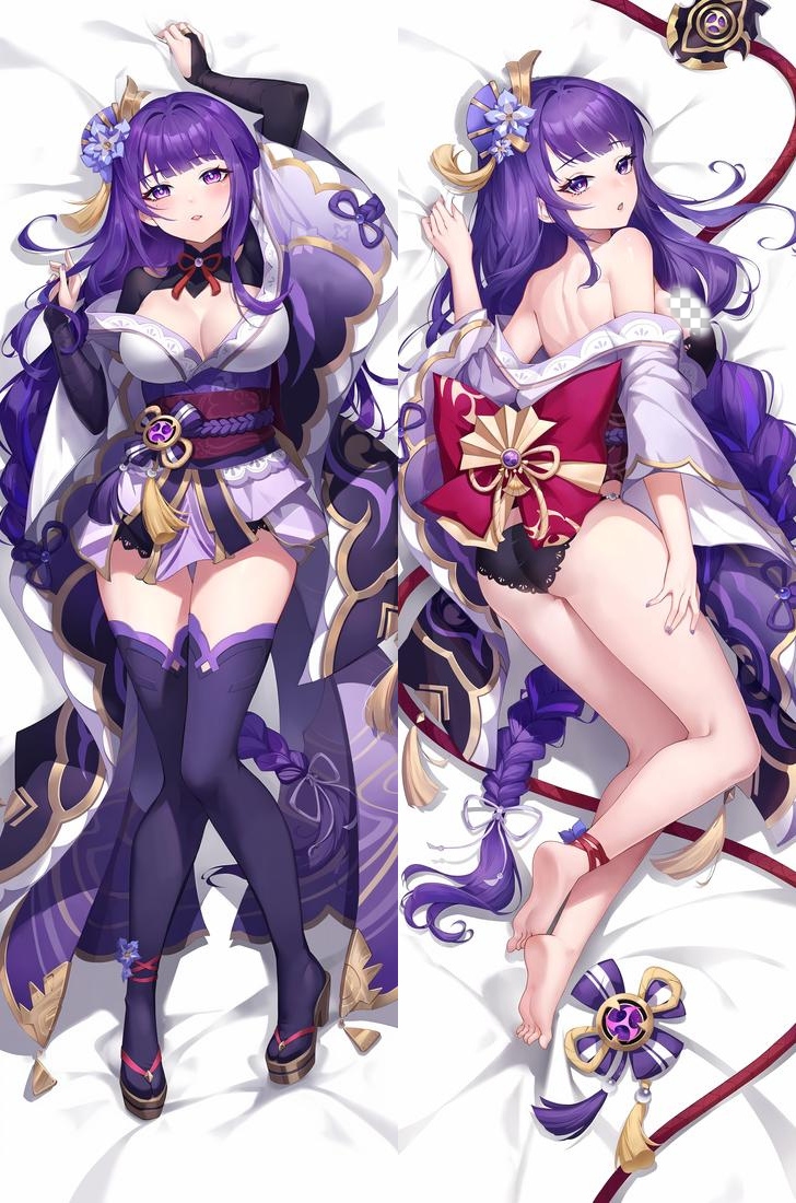 Genshin Impact Raiden Shogun Anime Dakimakura Body Pillow Cover