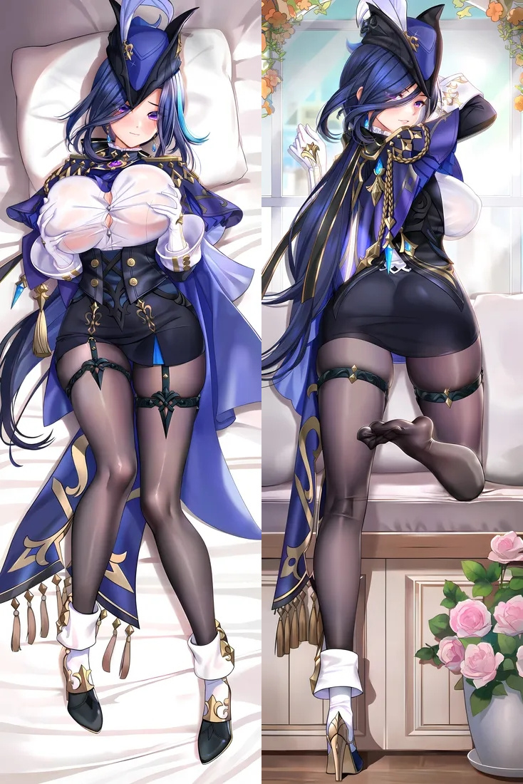Genshin Impact Clorinde Anime Dakimakura Body Pillow Cover