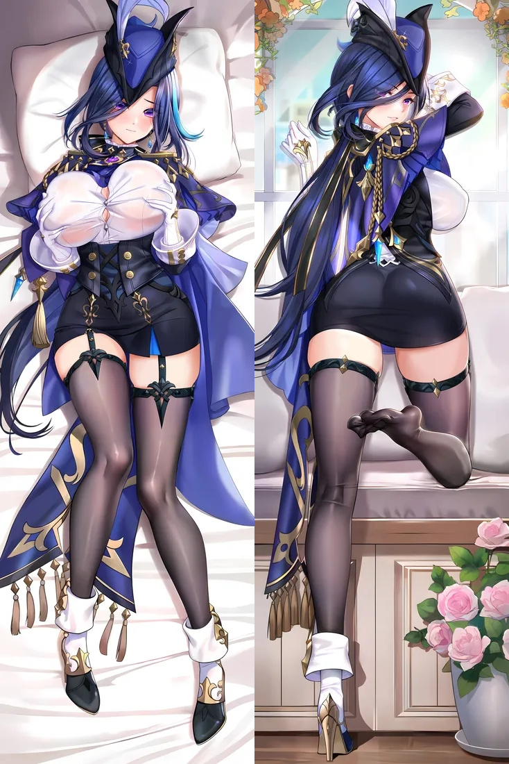 Genshin Impact Clorinde Anime Dakimakura Body Pillow Cover