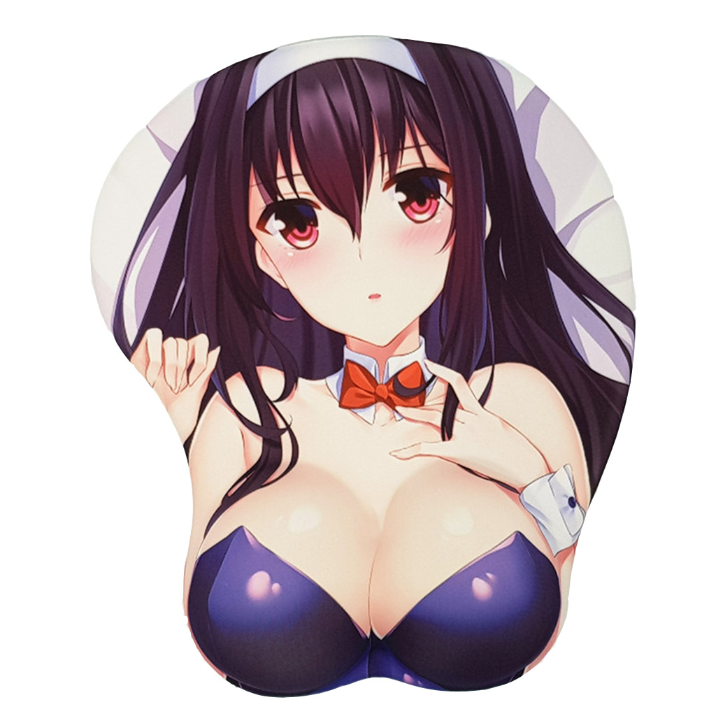 Saekano: How to Raise a Boring Girlfriend Kasumigaoka Utaha 3D Mousepad-Soft Breast 3D Silicon Mouse Pad Mat Wrist Rest