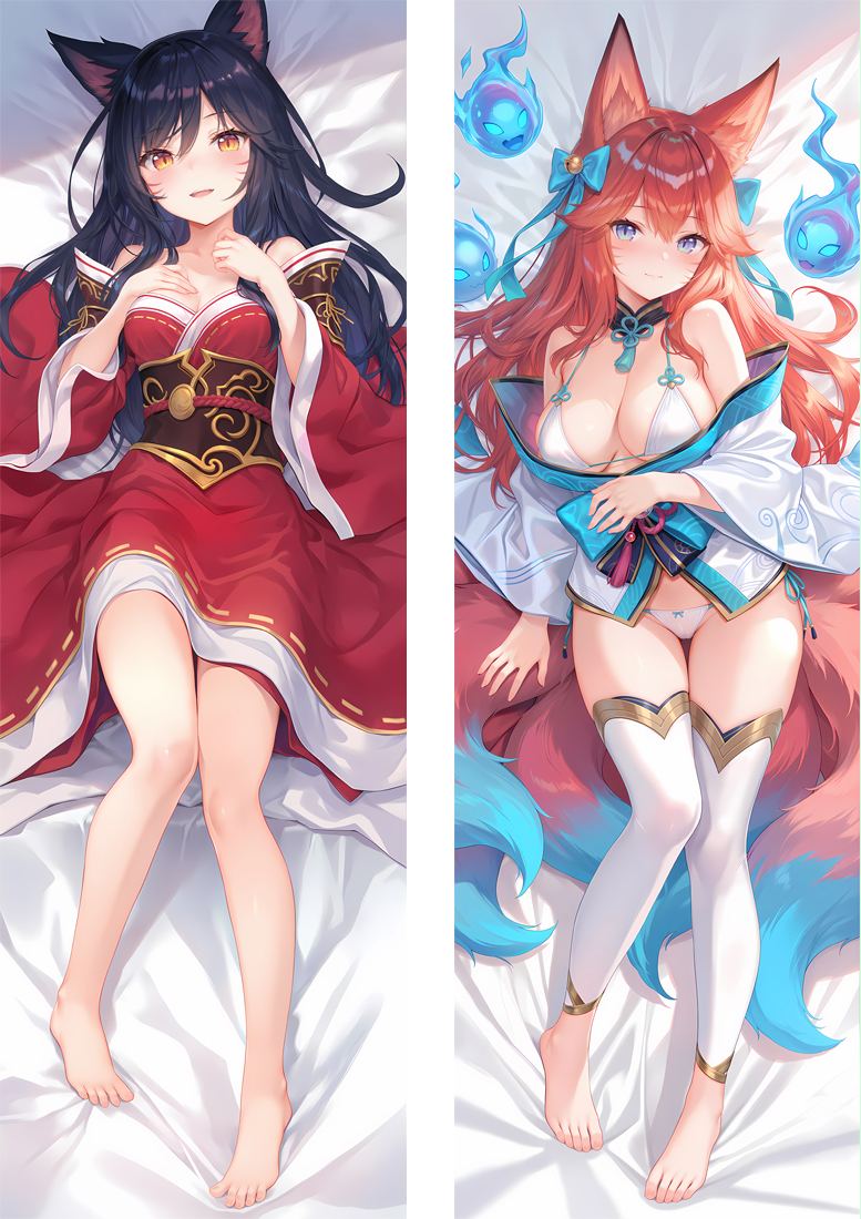 League of Legends LOL Ahri Anime Dakimakura Body Pillow Cover