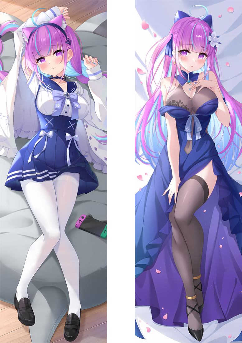 Virtual Youtuber Minato Aqua Anime Dakimakura Body Pillow Cover