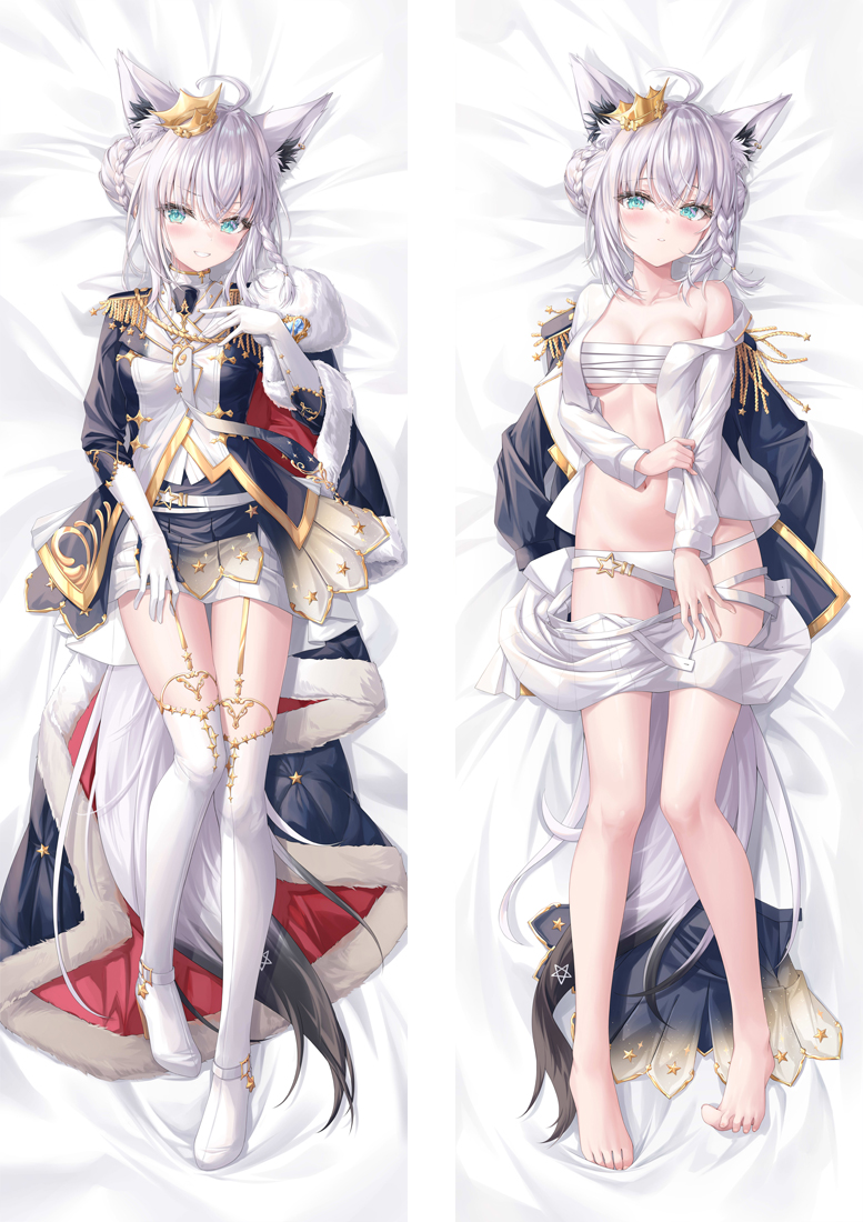 Virtual Youtuber Shirakami Fubuki Anime Dakimakura Body Pillow Cover