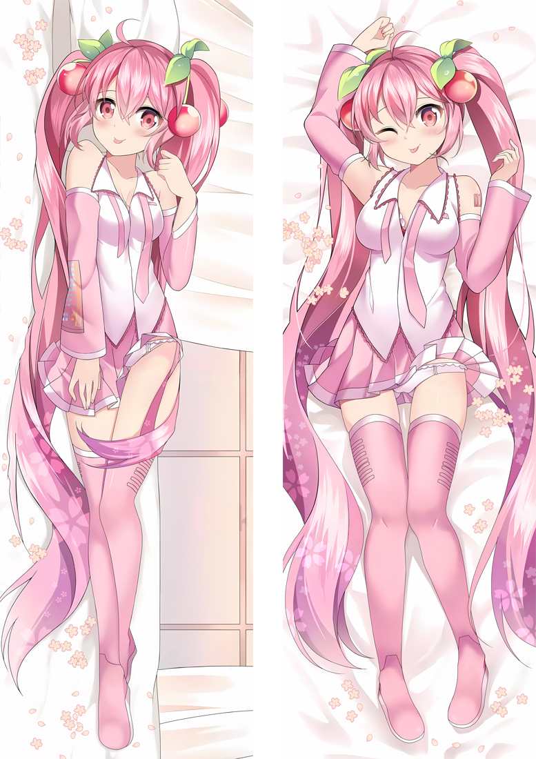 Hatsune Miku Sakura Miku Anime Dakimakura Body Pillow Cover