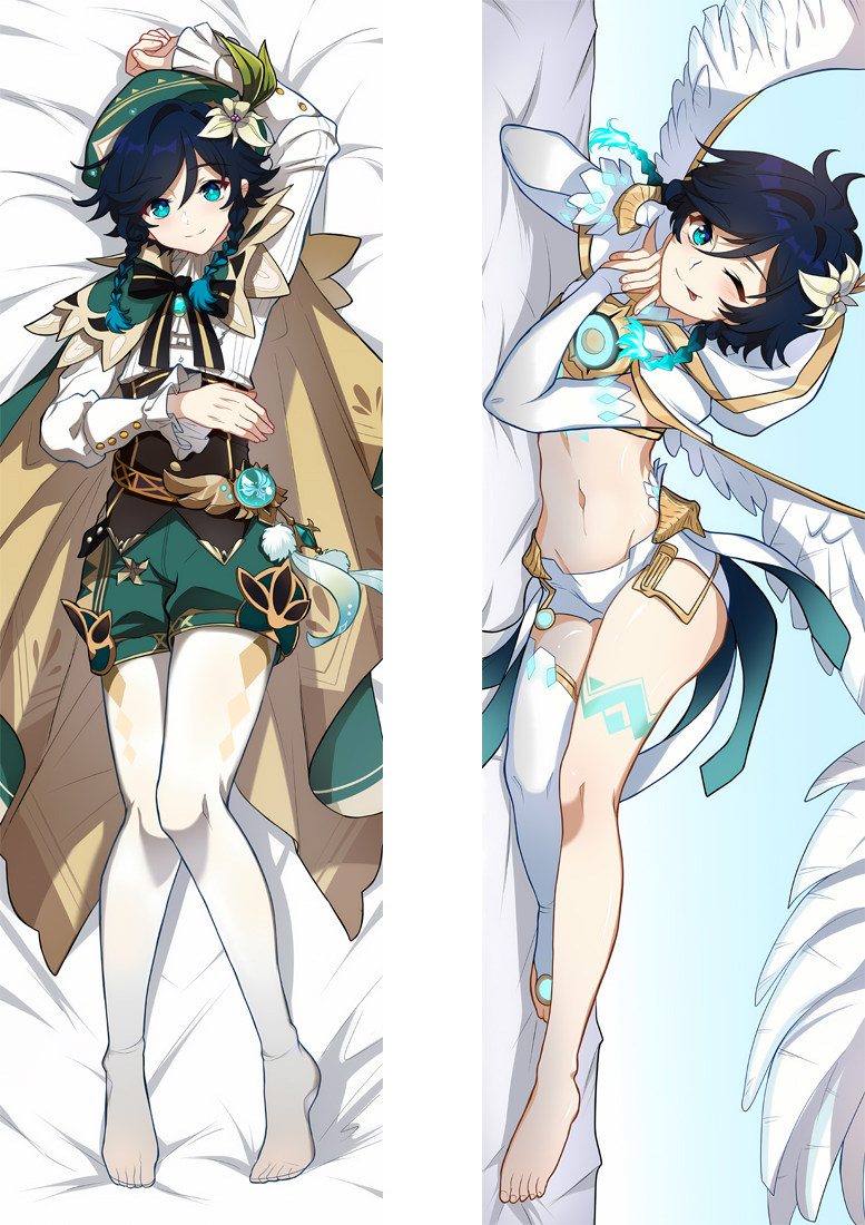Genshin Impact Barbatos Anime Dakimakura Body Pillow Cover