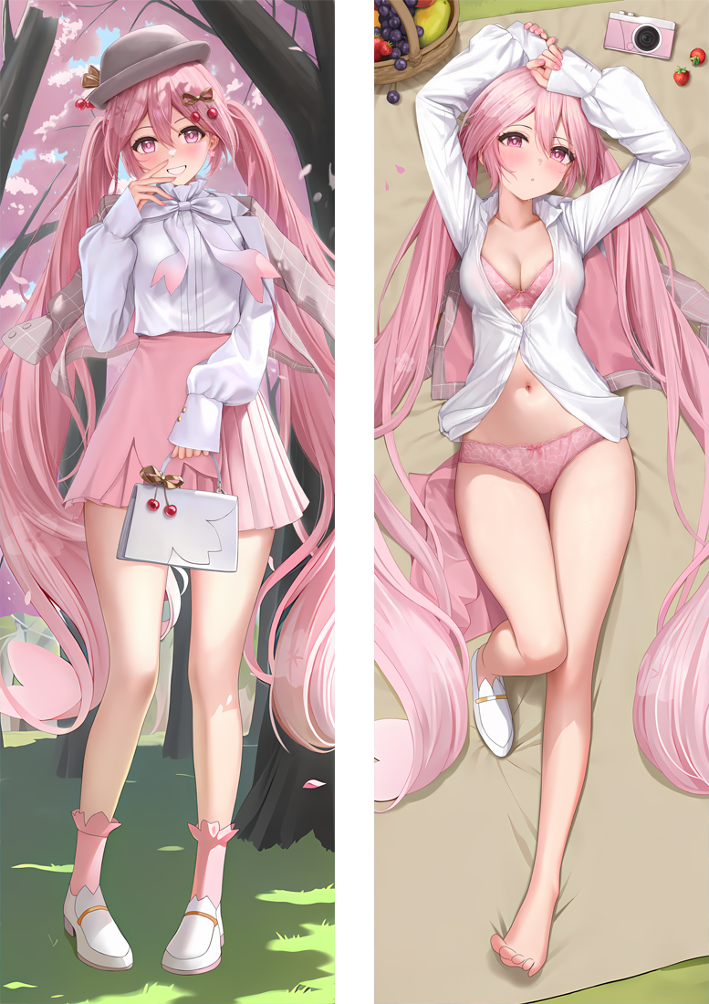 Sakura Miku Anime Dakimakura Body Pillow Cover