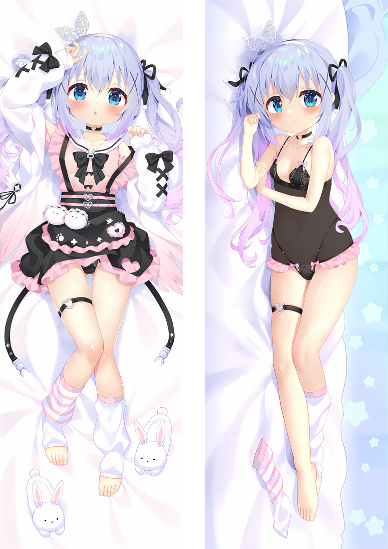 Is the order a Rabbit? Kafuu Chino Anime Dakimakura Body Pillow Cover