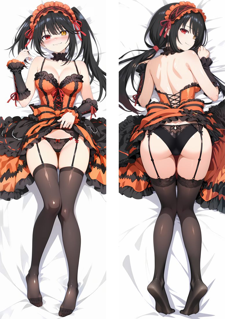 Date A Live Kurumi Tokisaki Anime Dakimakura Body Pillow Cover