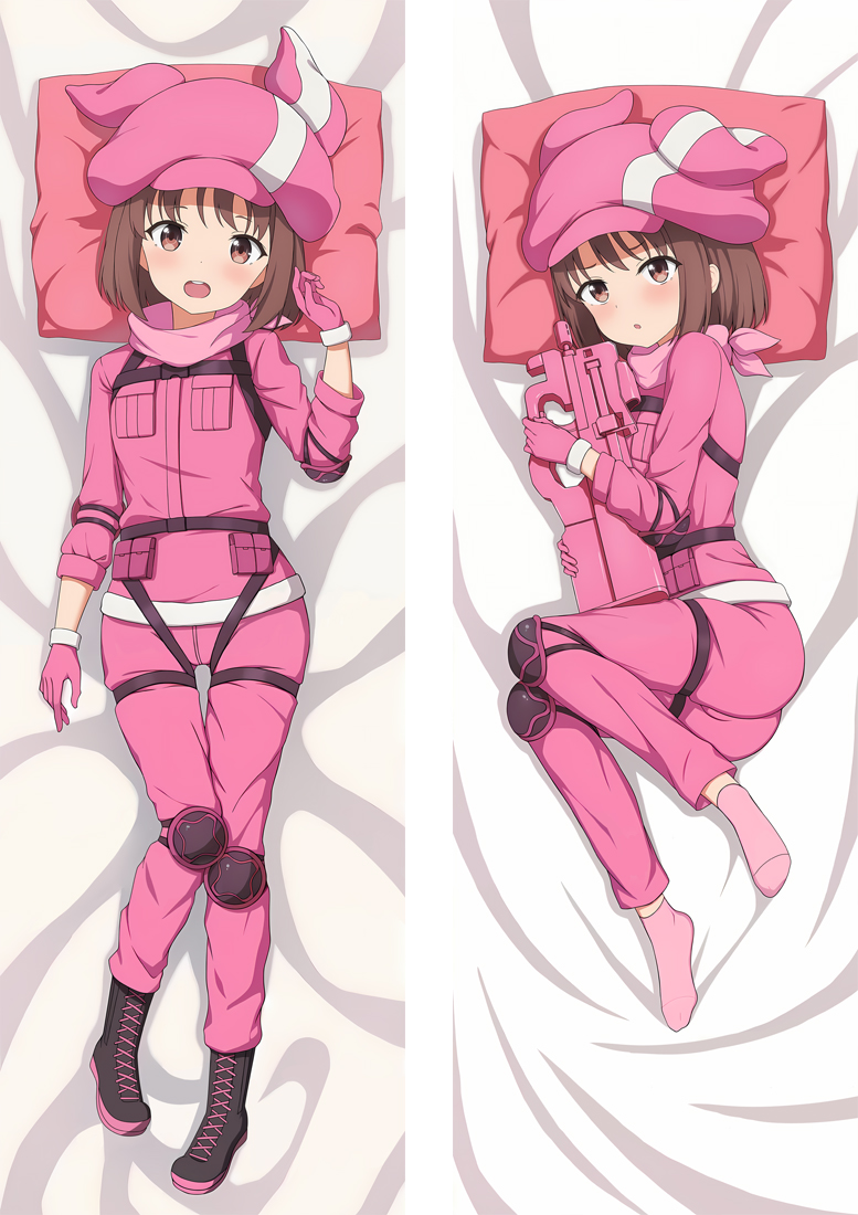 Sword Art Online Alternative Gun Gale Online Llenn Karen Kohiruimaki Anime Dakimakura Body Pillow Cover