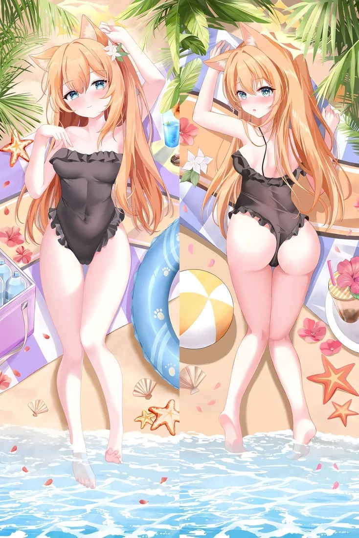 Blue Archive Iochi Mari Anime Dakimakura Body Pillow Cover