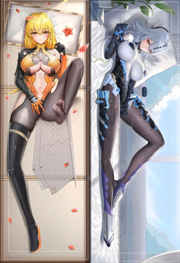Snowbreak: Containment Zone Fenny Golden & Lyfe Bestla Anime Dakimakura Body Pillow Cover