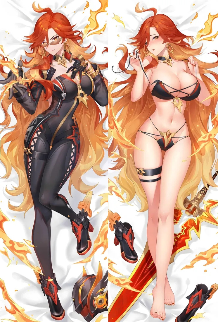 Genshin Impact Mavuika Anime Dakimakura Body Pillow Cover