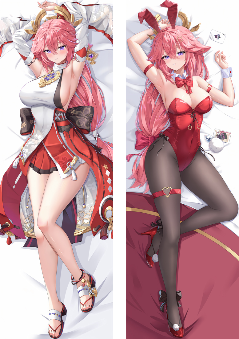 Genshin Impact Yae Miko Anime Dakimakura Body Pillow Cover