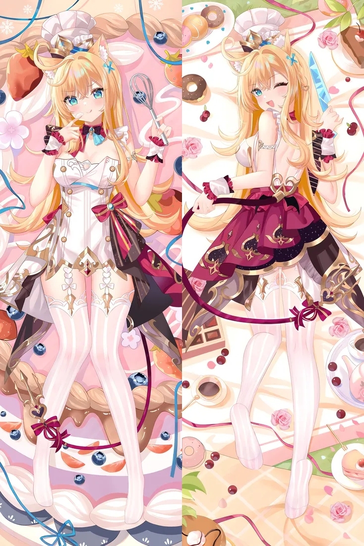 Genshin Impact Escoffier Anime Dakimakura Body Pillow Cover
