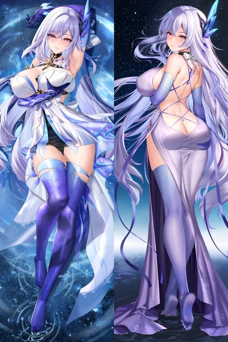 Genshin Impact Skirk Anime Dakimakura Body Pillow Cover