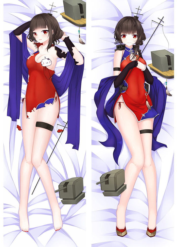 Warship Girls Chinese cruiser Yi Xian Anime Dakimakura Pillow Cover