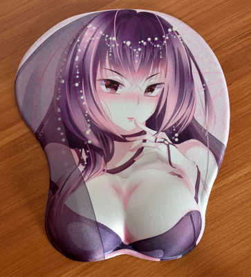 Fate/Grand Order Scathach 3D Mousepad-Soft Breast 3D Silicon Mouse Pad Mat Wrist Rest