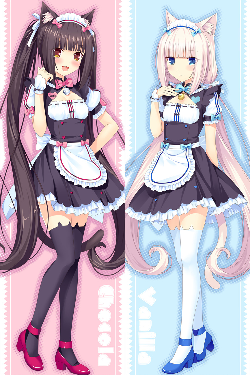 Nekopara Chocola Vanilla Anime Dakimakura Pillow Case