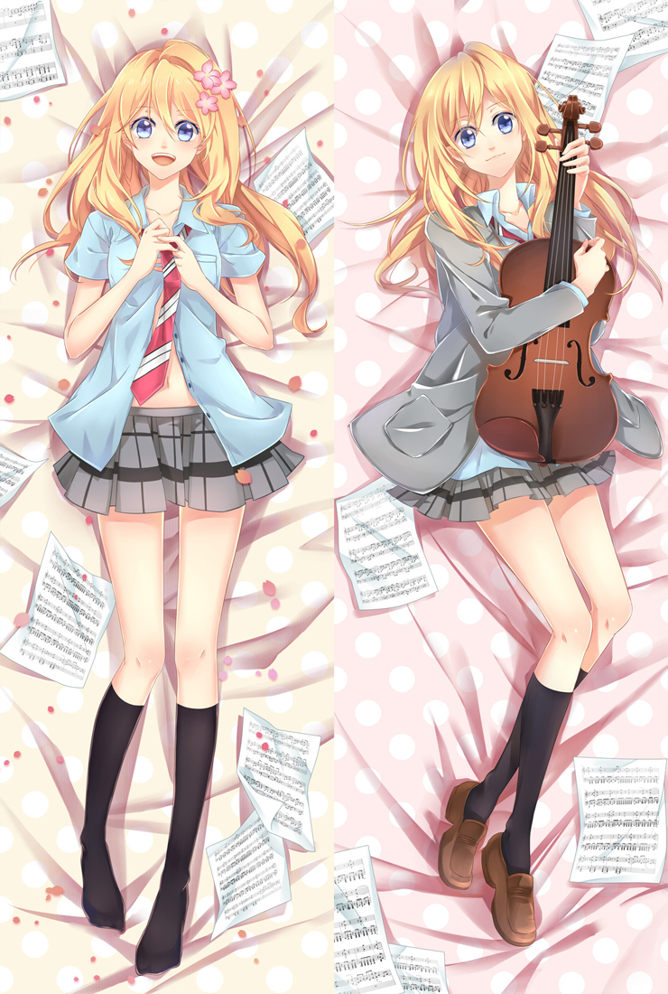 Your Lie In April Kaori Miyazono Anime Dakimakura Pillow Cover