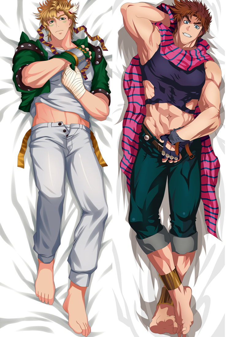 JoJo's Bizarre Adventure Joseph Joestar Caesar Anthonio Zeppeli Anime Dakimakura Pillow Cover
