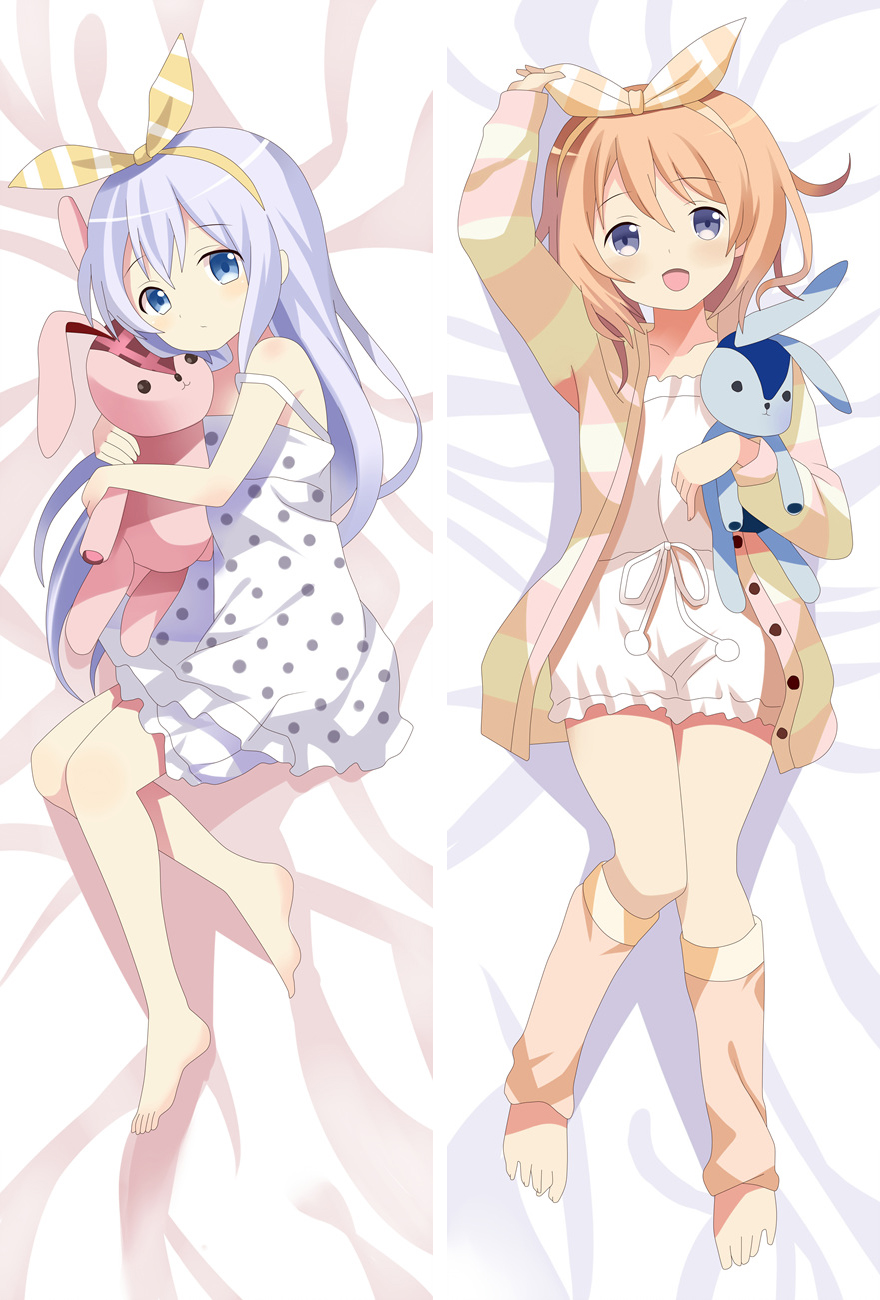 Is the Order a Rabbit Chino Kafū Hoto Kokoa Anime Dakimakura Pillow Case
