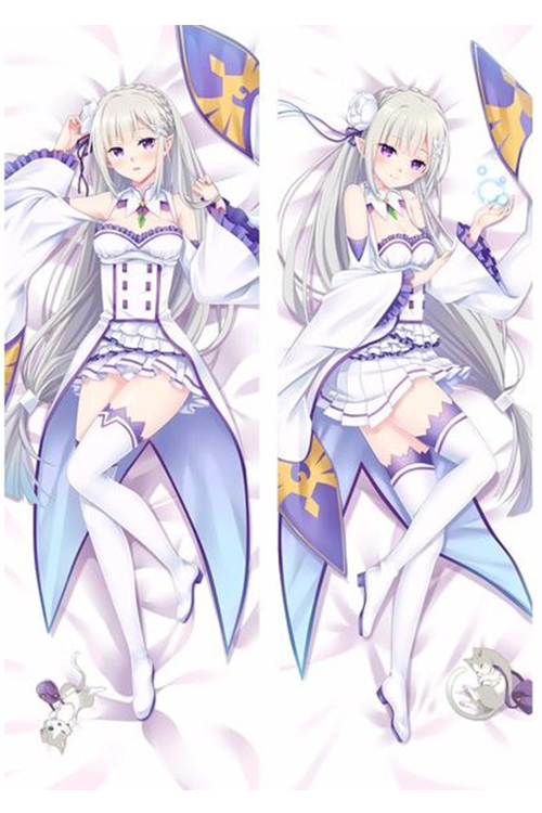 Re:Zero Emilia Anime Dakimakura Body Pillow Cover