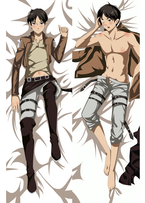 Attack on Titan Eren Yeager Levi Ackerman Anime Dakimakura Pillow Cover