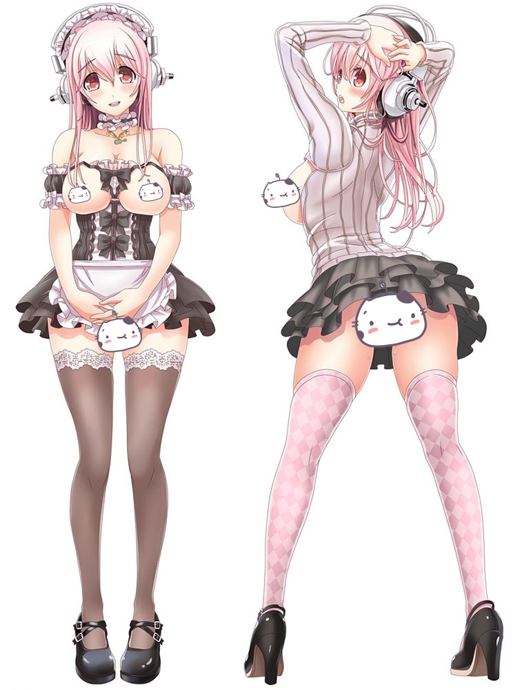 Super Sonico Apart Legs With A Hole as a girlfriend wife Anime Dakimakura Pillow Cover