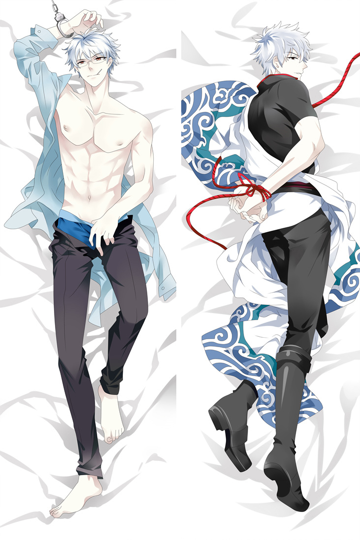 Gin Tama Gintoki Sakata With Double Sides Zipper as a boyfriend Anime Dakimakura Pillow Cover