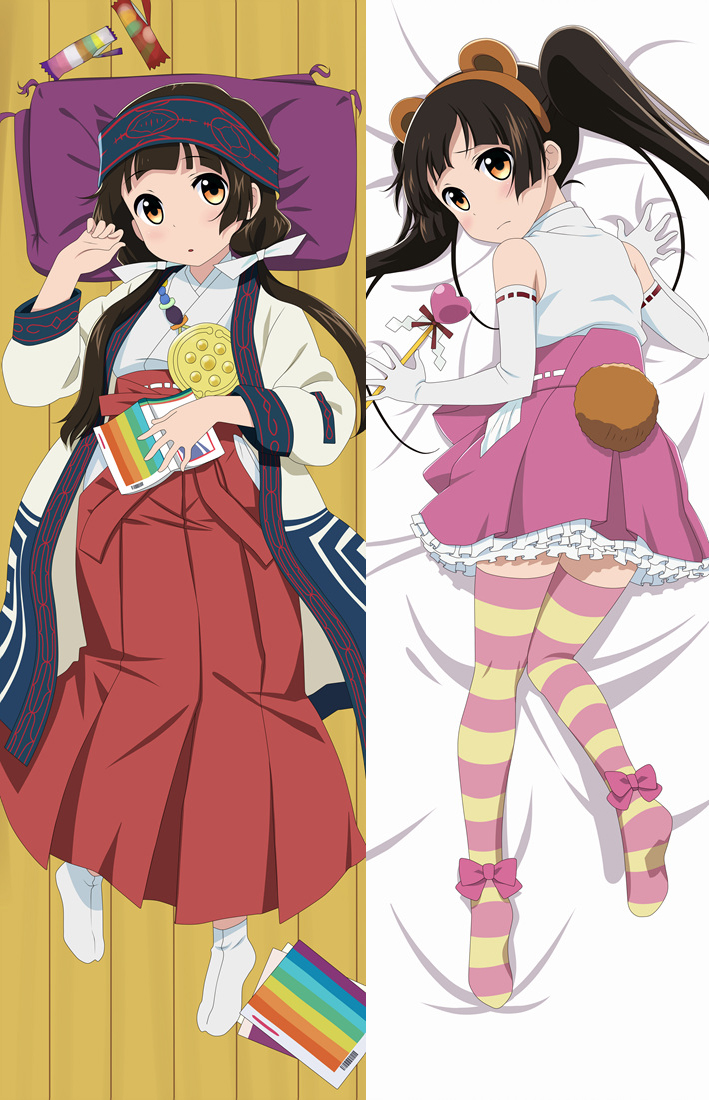 Kuma Miko: Girl Meets Bear Machi Amayadori Anime Dakimakura Pillow Cover