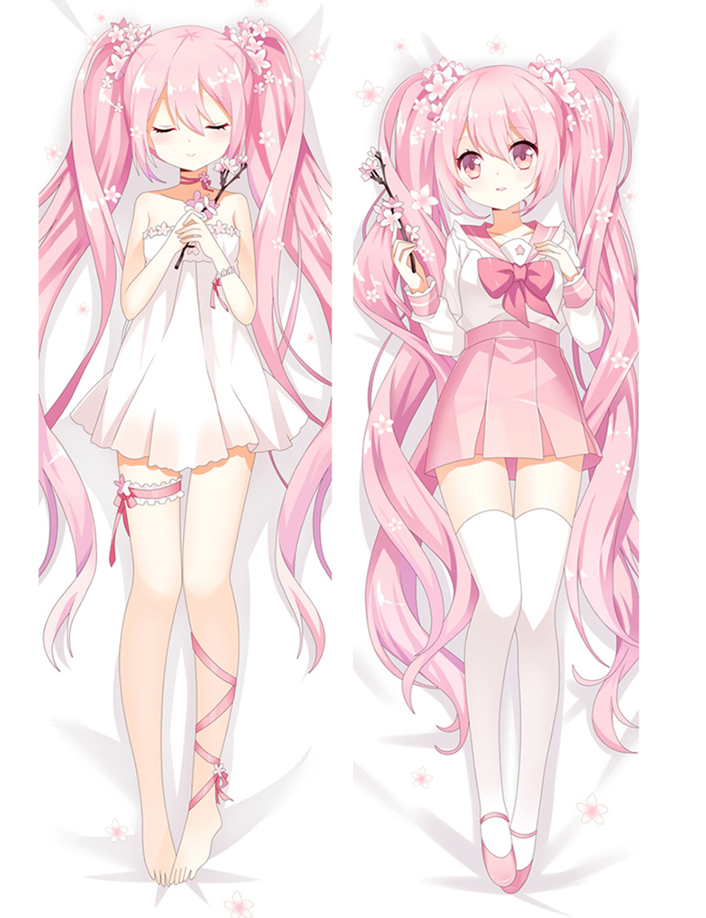 Vocaloid Hatsune Miku Sakura Miku Anime Dakimakura Pillow Cover